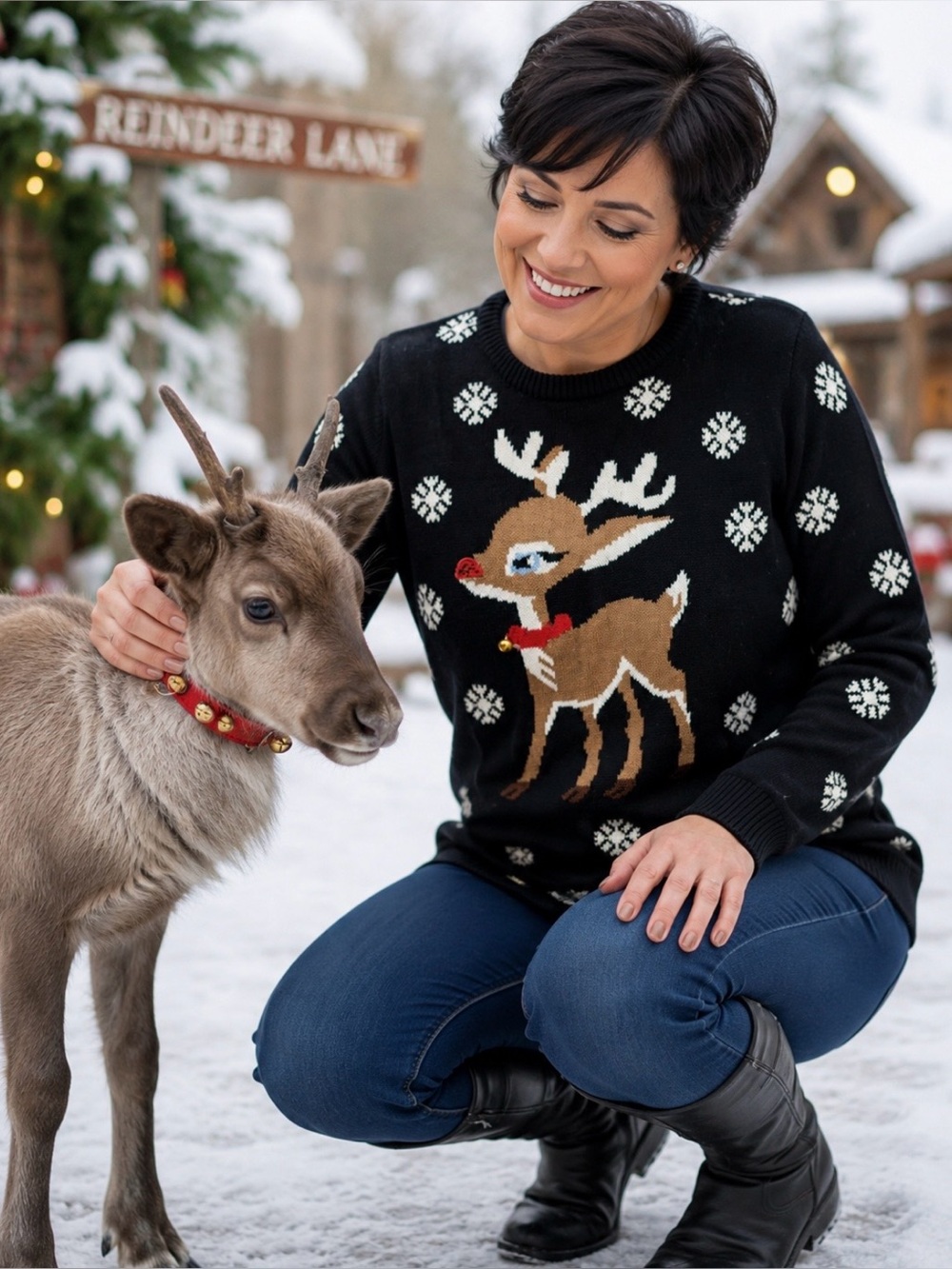 Ugly Christmas Sweater Rudolph The Red Nose Reindeer Rue 21 Sz XL NWT